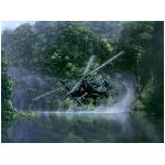 elicottero apache esercito foresta fiume elica inabissarsi verde nero alberi varie