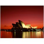 opera house tramonto alba rosso sera cielo mare luci sydney australia architettura