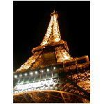 parigi francia torre eiffel notte giallo blu azzurro rosso nero luci luce buio architettura