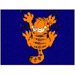 garfield fumetto jim davis gatto cane odie jon arbuckle film micio cartone gattino felino blu arancione nero  varie